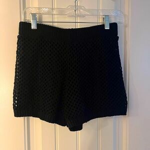 Talulah Black Knit Shorts, 2.5” inseam, lined size Small